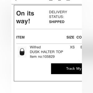 BNWT Wilfred Dusk Halter Top